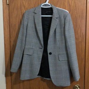 Houndstooth Check Blazer - ZARA